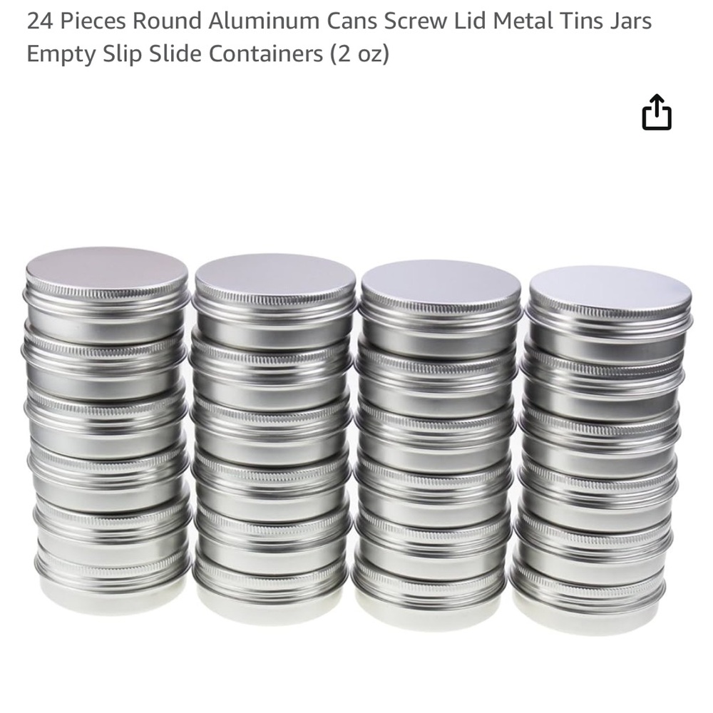 Screw top 2 ounce cans. Set of 24